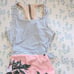 Albion Island Fever One Piece Swimsuit XL Pink Blue Floral Striped Monokini