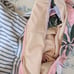 Albion Island Fever One Piece Swimsuit XL Pink Blue Floral Striped Monokini