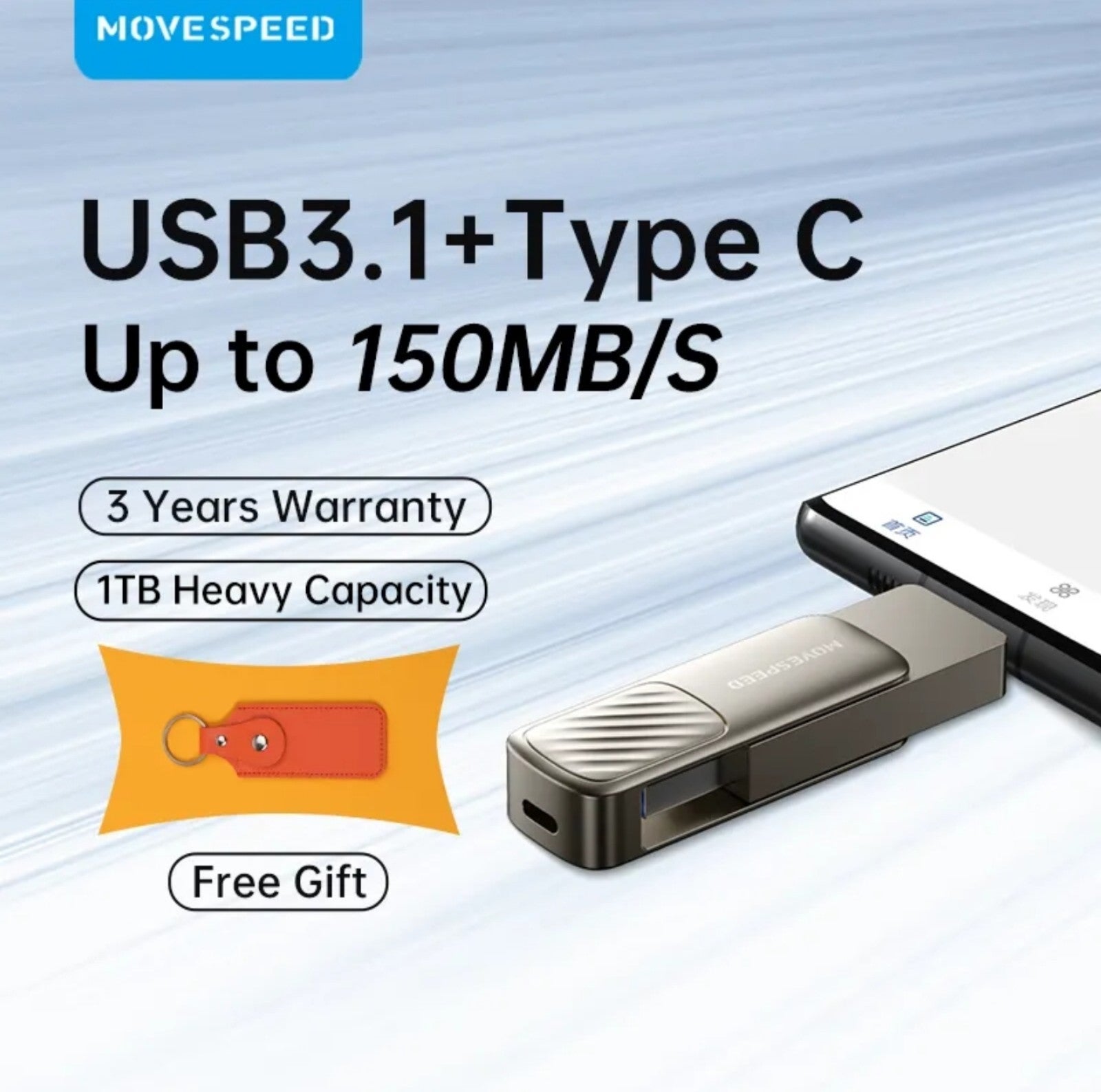 1TB USB 3.1 OTG Type C Pen Drive 2 in
1