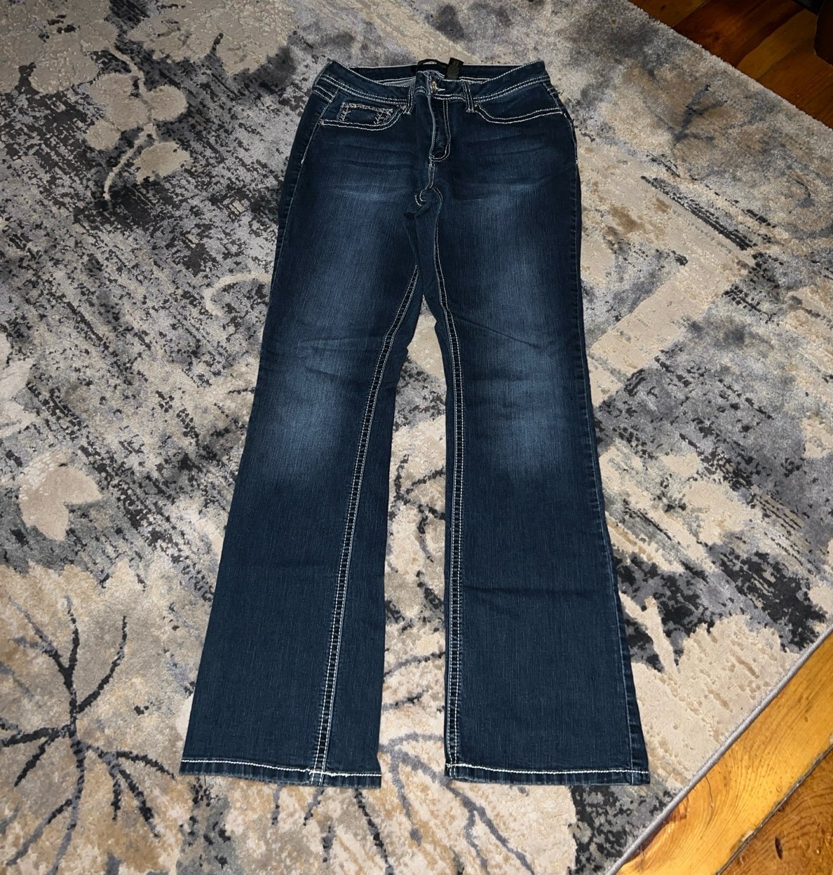 【OVERDUEFLAIR】INDIGO BOOTCUT DENIM PANTS_INDIGO Indigofera - Wyatt Laredo Broken Twill Bootcut Jeans Rinsed