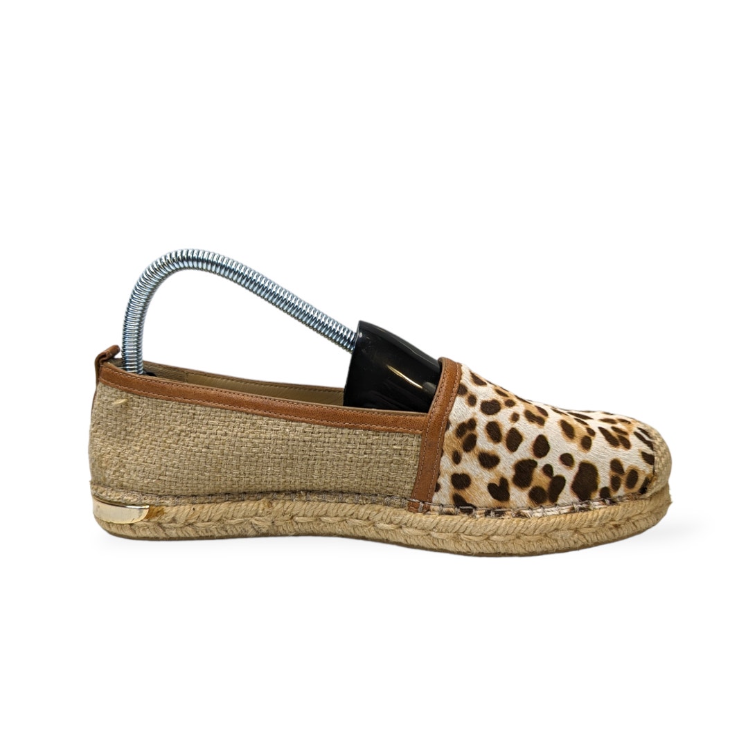 stuart weitzman cheetah print leather espadrilles sz 38 (US sz 7)
