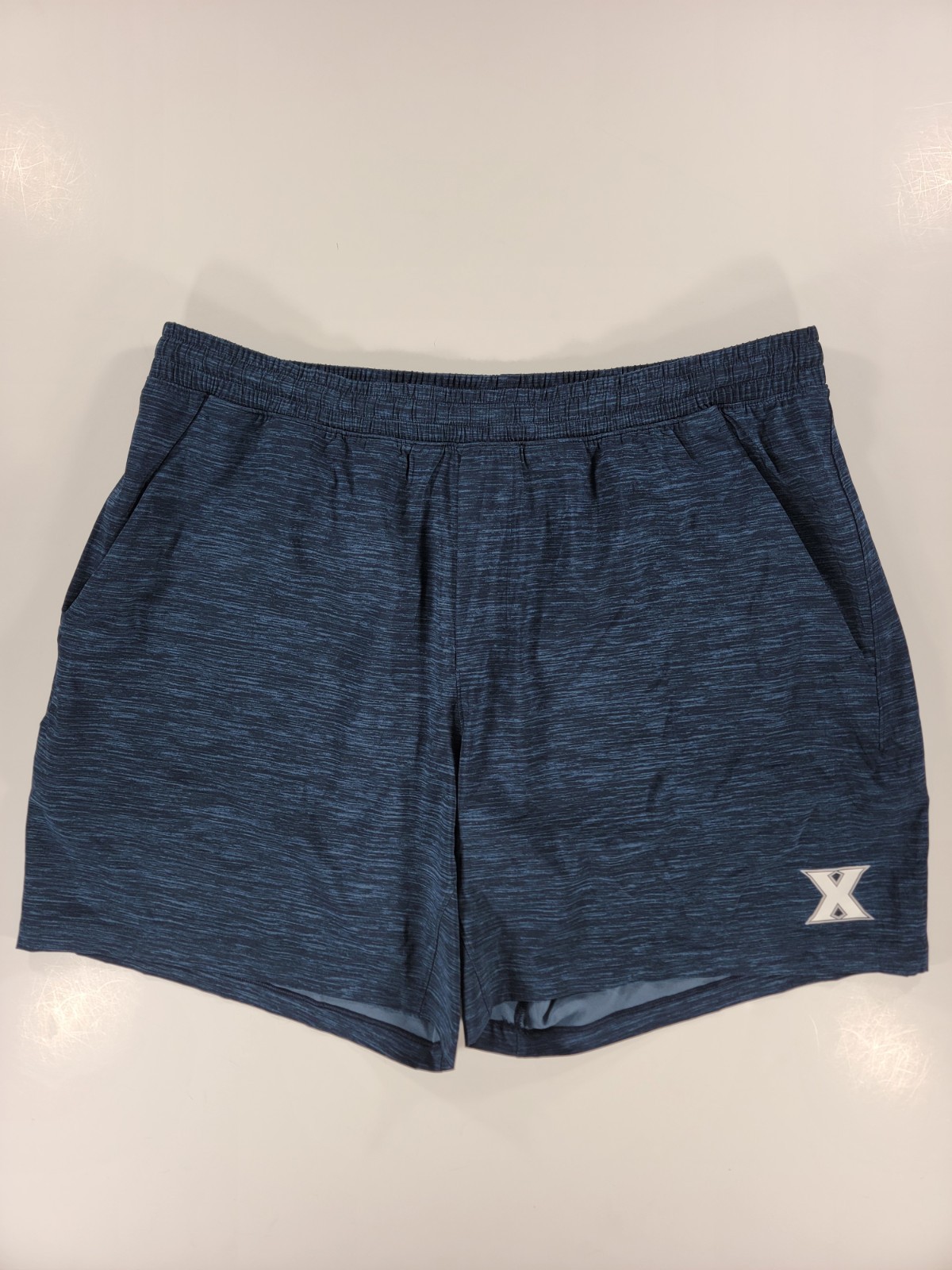 Lululemon Pace Breaker Shorts 7 Blue XXL 2XL ST. X Xavier University Logo Exc