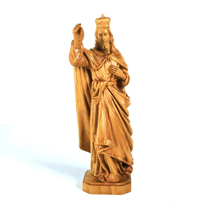Hand Carved Wood Jesus Christ Blessing's Statue 8-Inches Orthodox Religious