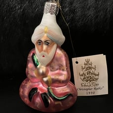 Vintage Christopher Radko Snake Charmer Swami Christmas Ornament with tag 1990