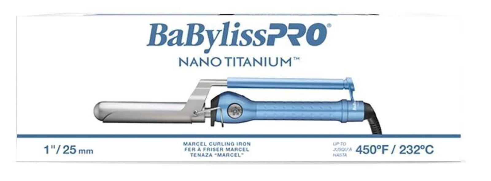 BaBylissPRO Nano Titanium Curling Iron for Loose Curls & Beach Waves, 1 inch