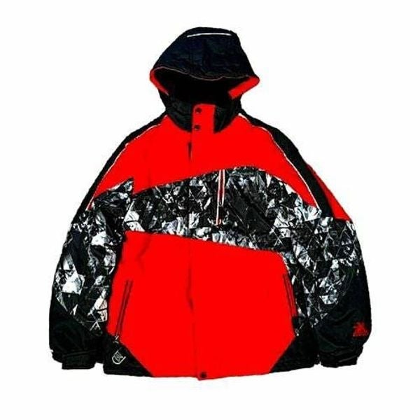 Boys ZeroXposur Hooded Jacket Parka 7/8 Red/Black/Grey