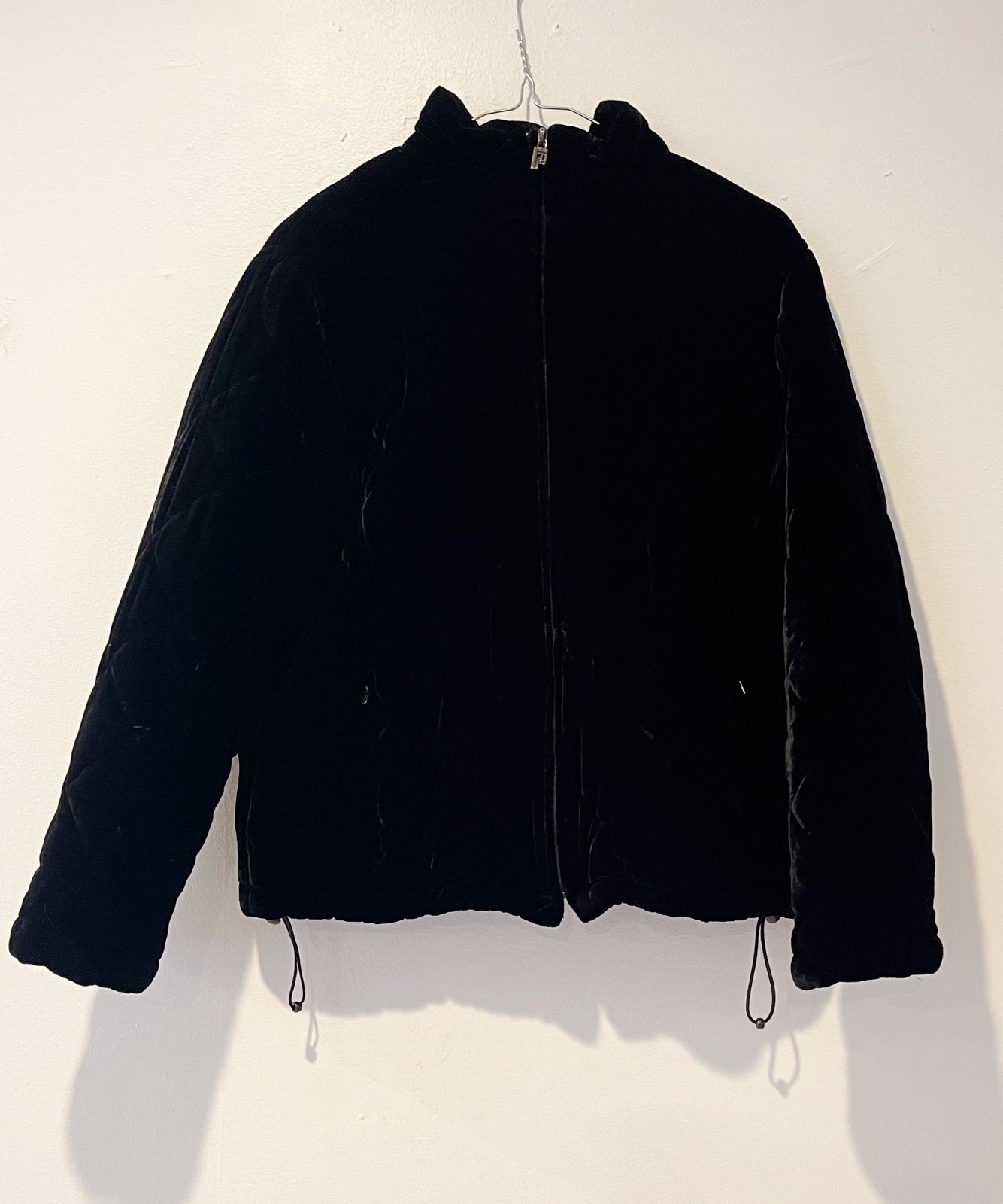 Women Ralph Lauren Silk Velvet quilted Bomber Jacket Size Petite M