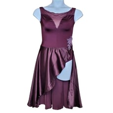 WEISSMAN burgundy black current Chasing Cars dance contemporary jazz costume M
