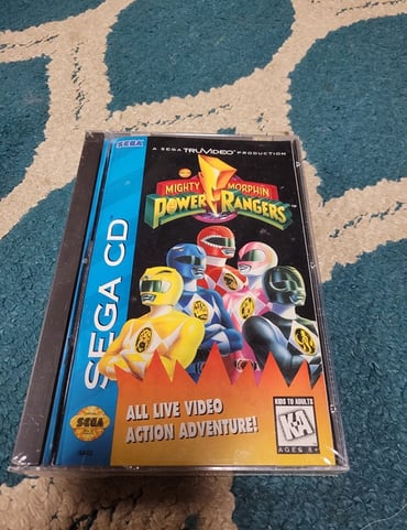 Mighty Morphin Power Rangers w/ Hang Tab FACTORY SEALED for Sega CD