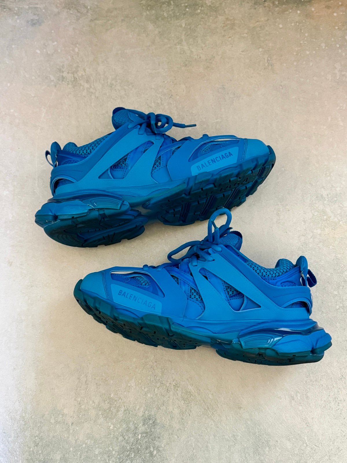 Balenciaga Track Trainer Low Top Chunky Sneakers Blue US 8-9