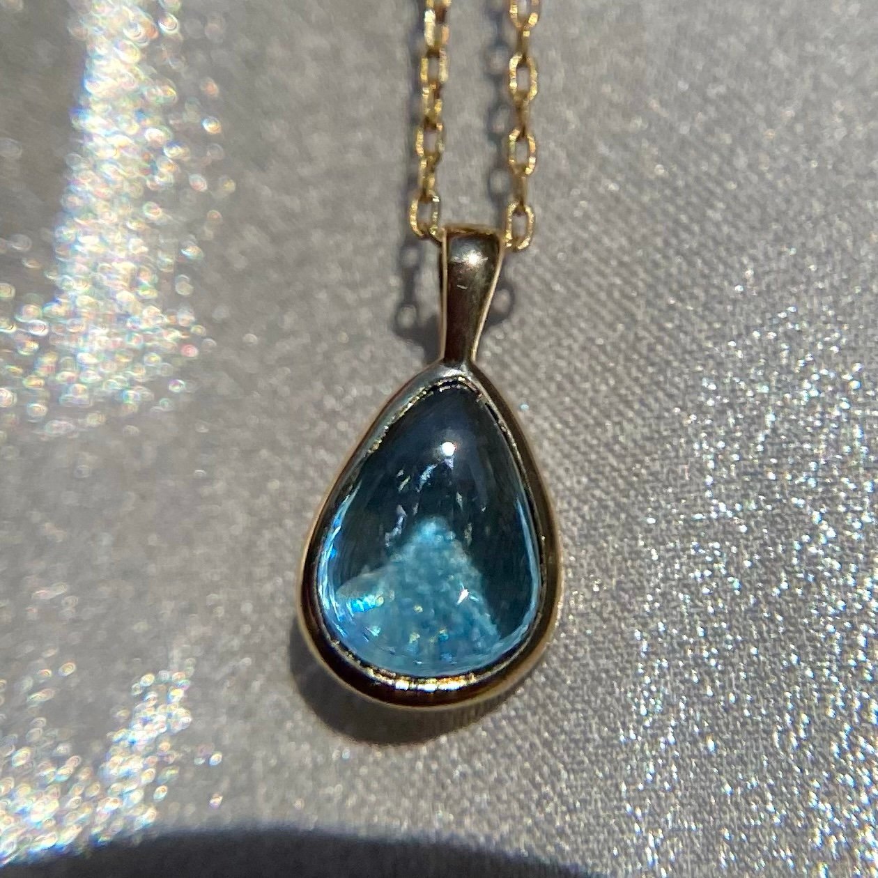 1.05CT Natural Untreated Sapphire 14K Solid Gold Pendant