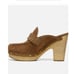 NEW Veronica Beard Delia Suede Leather Clogs Slip Ons Studded Mule Brown 9.5