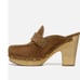 NEW Veronica Beard Delia Suede Leather Clogs Slip Ons Studded Mule Brown 9.5