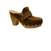 NEW Veronica Beard Delia Suede Leather Clogs Slip Ons Studded Mule Brown 9.5