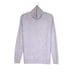OATS CASHMERE Aran Sweater Gray Turtle Neck Stretch Knit Pullover Women's M