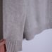 OATS CASHMERE Aran Sweater Gray Turtle Neck Stretch Knit Pullover Women's M