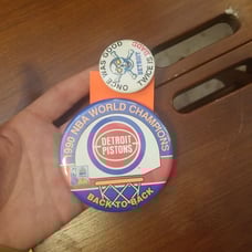 Rare 1990 NBA world champion pistons pin set