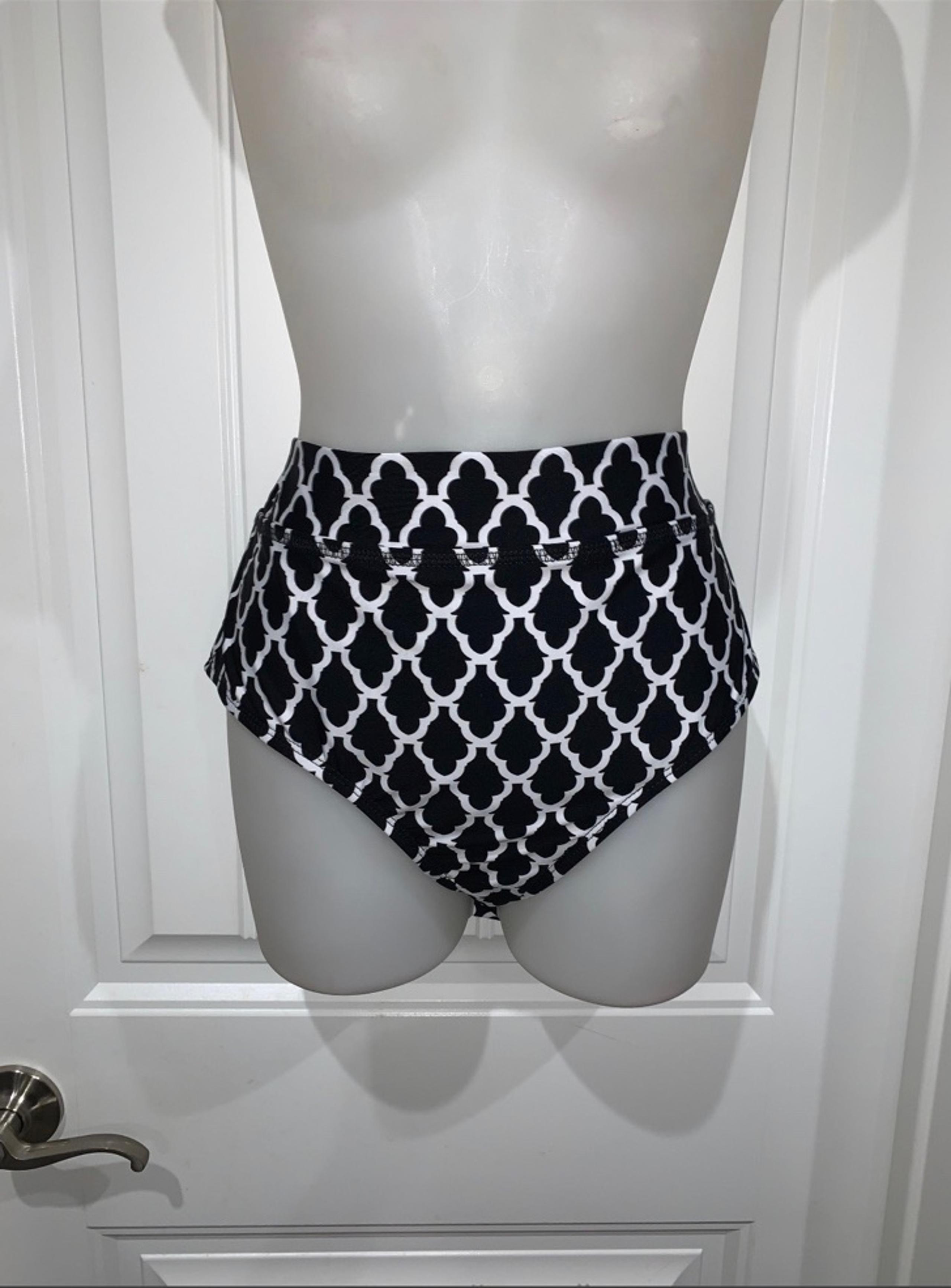 Athena Plus Black and White Swim Bottoms Nwt