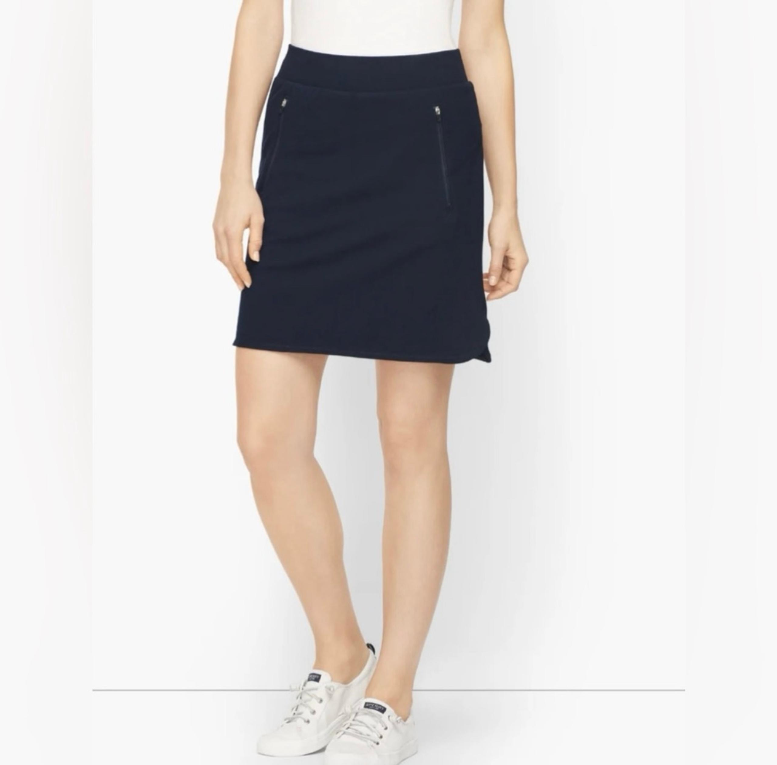 T By Talbots Terry Knit Navy Skort Size P