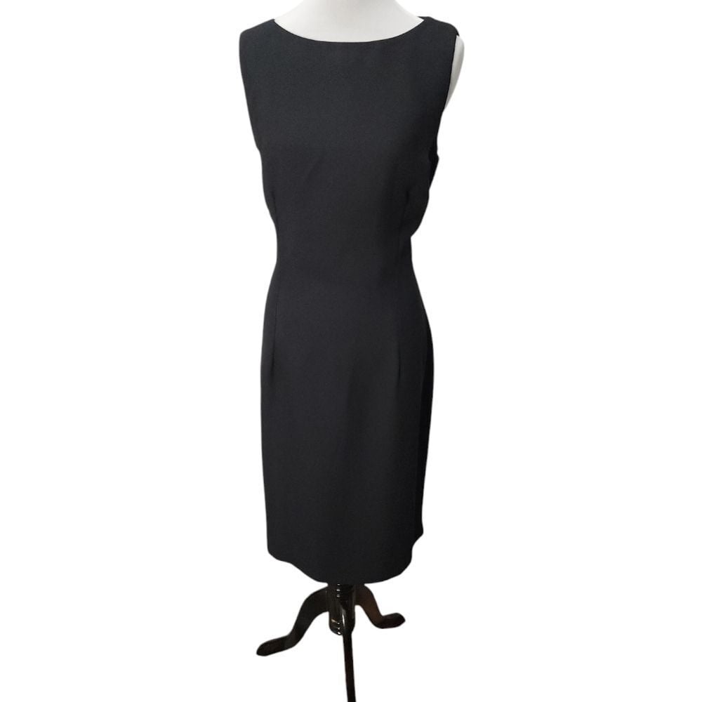 Vintage Maggy London Elegant Little Black Dress Sleeveless Size 14