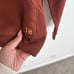Spiritual Gangster Warrior Embossed Cotton Hoodie Sweatshirt Rust Brown Large