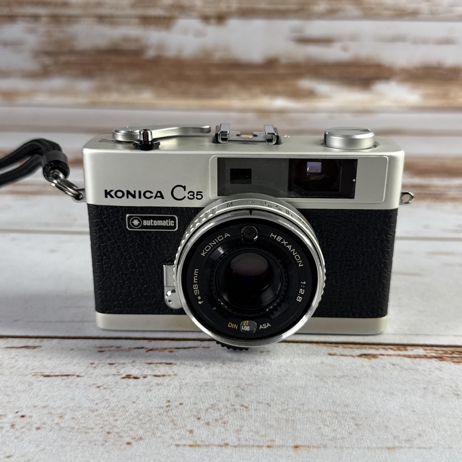 Konica C35 compact rangefinder film camera Hexanon 38mm f/2.8 TESTED/WORKS