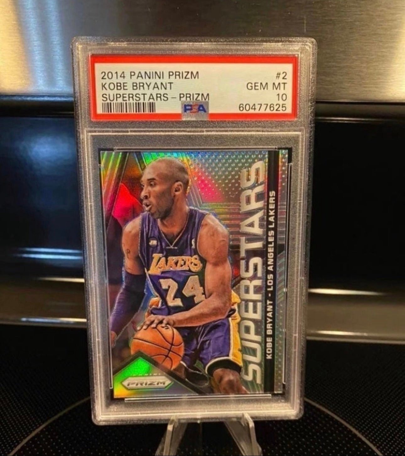 Panini Prizm Kobe Bryant Superstars Silver Prizm PSA 10 Gem Mint RARE NBA Card