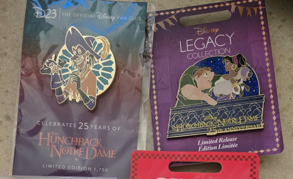 Hunchback of Notre Dame Anniversary Pins
