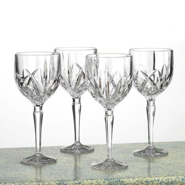 Marquis by Waterford Crystal Brookside Wine Glasses ALL PURPOSE SET OF 4
