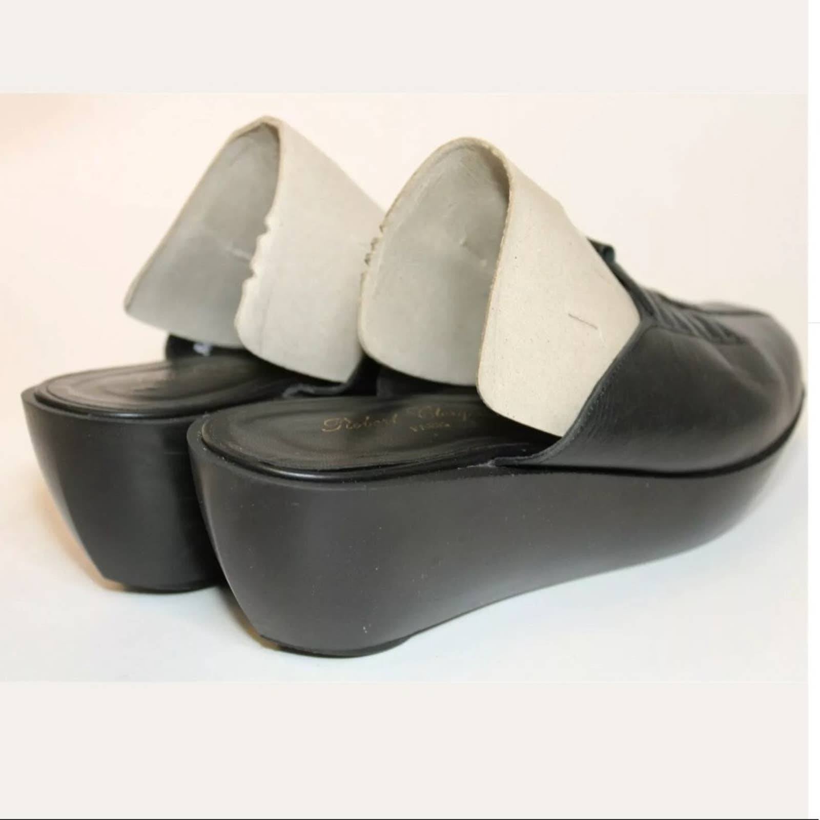 Robert shops Clergerie Paris Womens Leather Mules Shoes MSRP $550