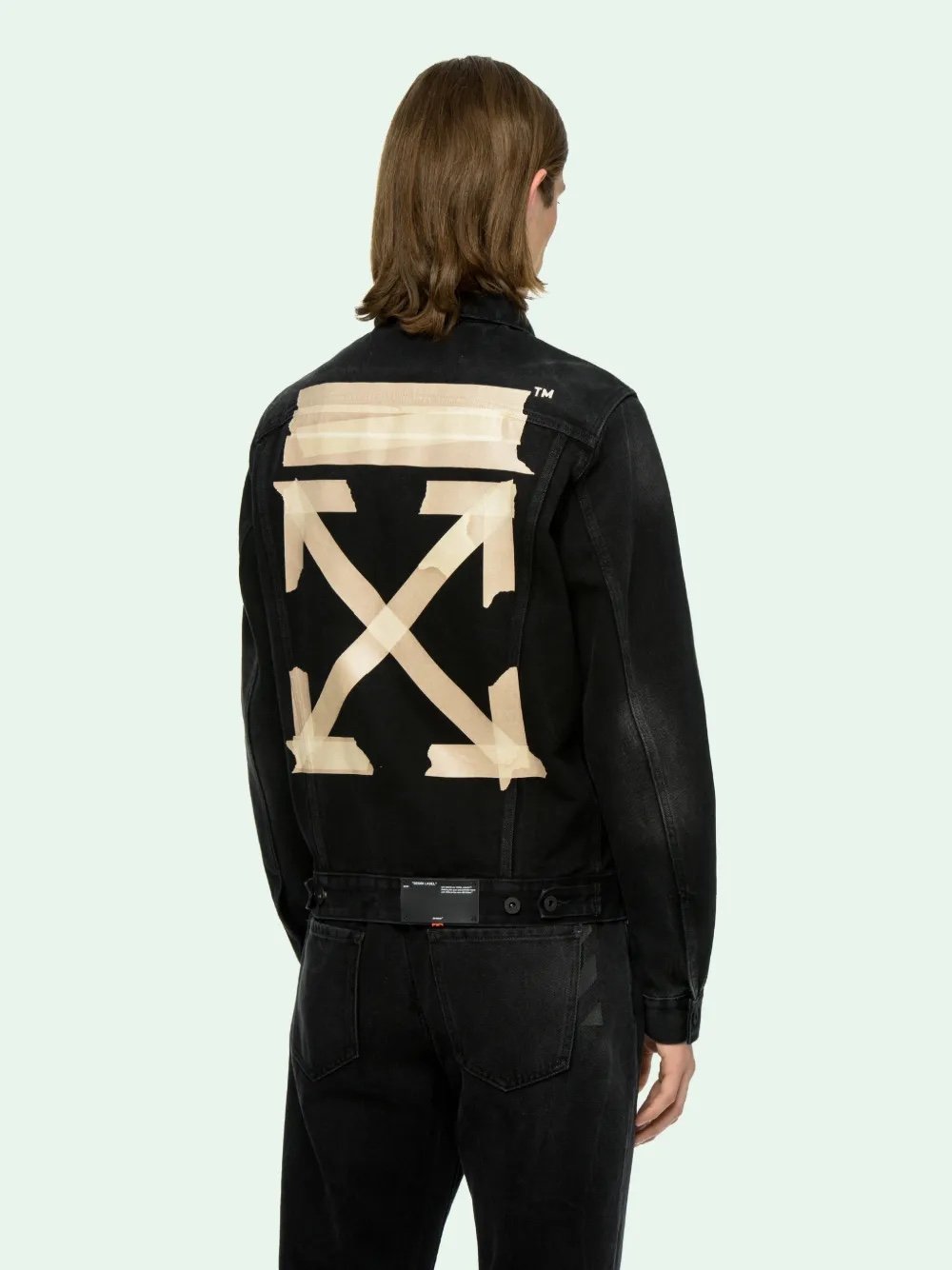 Off-White Denim Black Jean Jacket size small