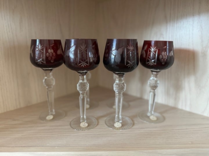Colored Crystal Glass Set