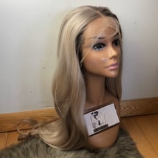 Ombre Ash Blonde Lace Front 24 Inch Wig