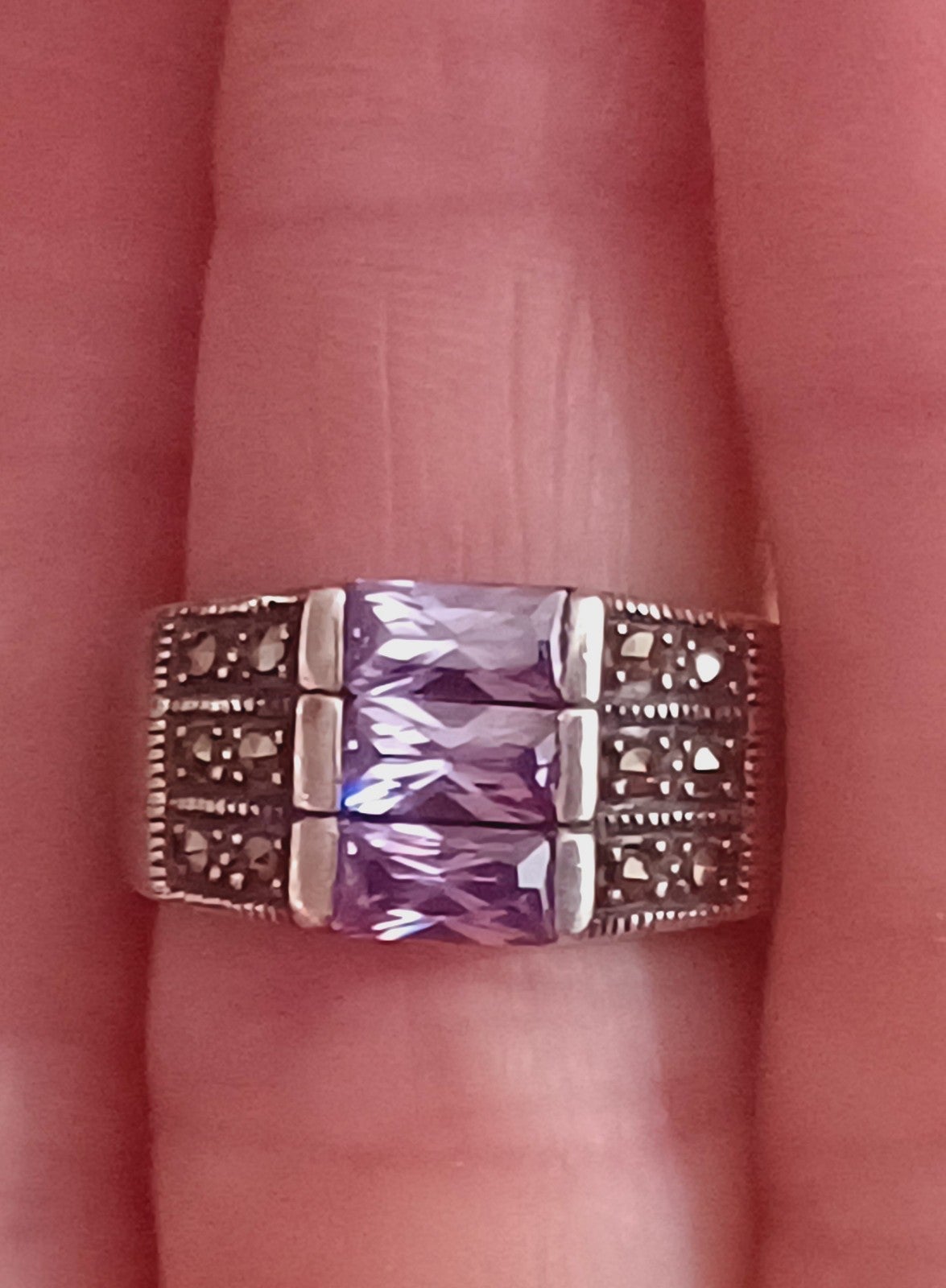 Art Deco Amethyst ring. Size 6
