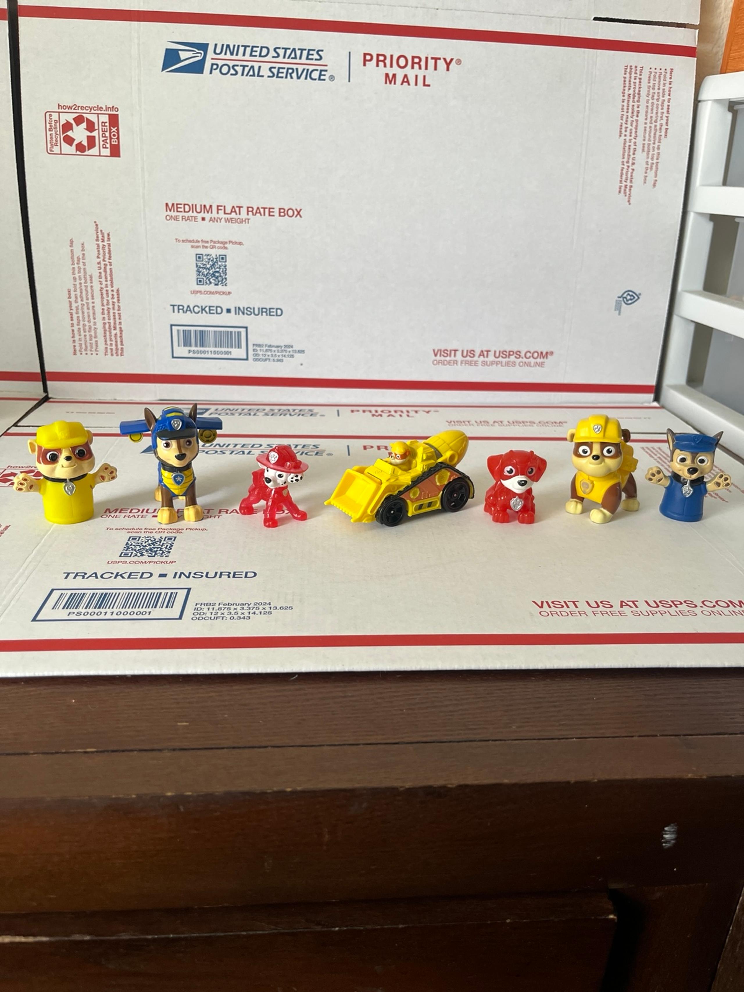 Paw Patrol Rubble Chase Marshal Dog Puppy Police Toy Car Action Figure Lot Set