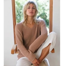 JENNI KAYNE rose cotton cabin sweater