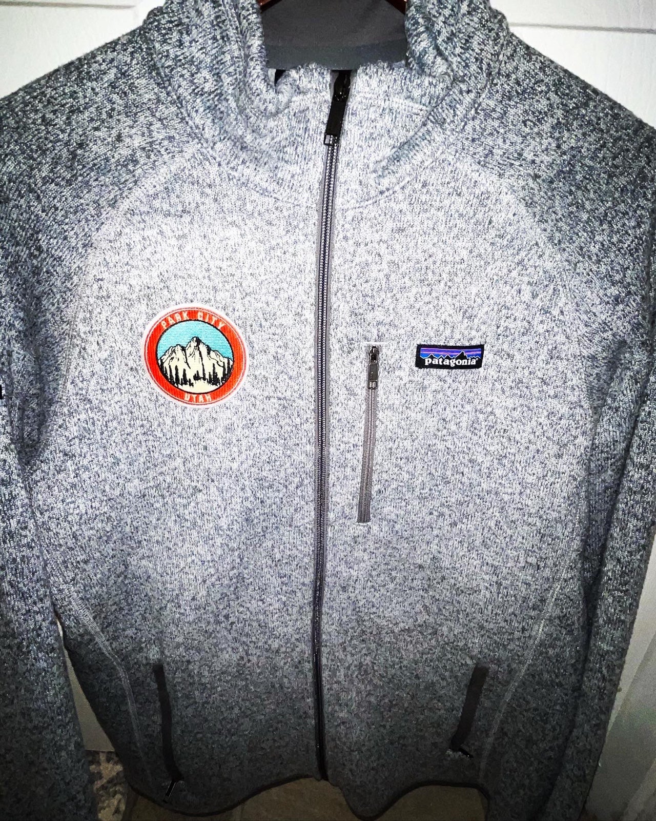 Patagonia “Better Sweater” Fleece M Lrg, Park City Utah Custom. Mint