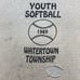 Vintage 80s t shirt youth softball paper thin distressed thrashed worn XL