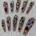 All Crystals Acrylic Press On Nails
