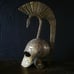 Vintage Brass Roman Gladiator Trojan Warrior Etched Serpent Helmet Bell Spartan