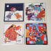 Barbara Lavalee Signed Tile Lot Of 4 - Inuit Alaskan Women Sewing Gathering