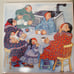 Barbara Lavalee Signed Tile Lot Of 4 - Inuit Alaskan Women Sewing Gathering