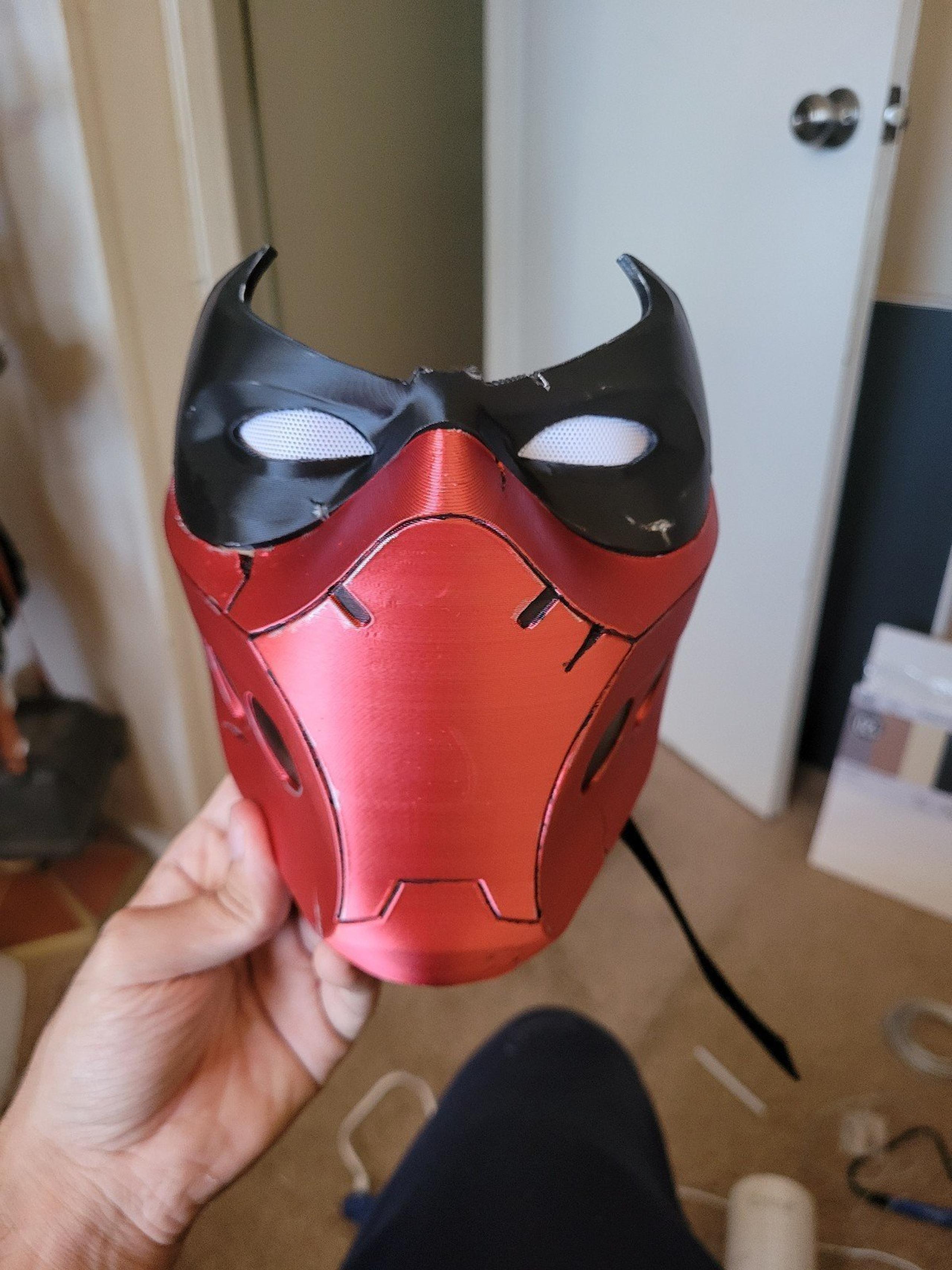 Batman Red Hood Outlaw Mask Cowl Cosplay Costume DC Comic Comics