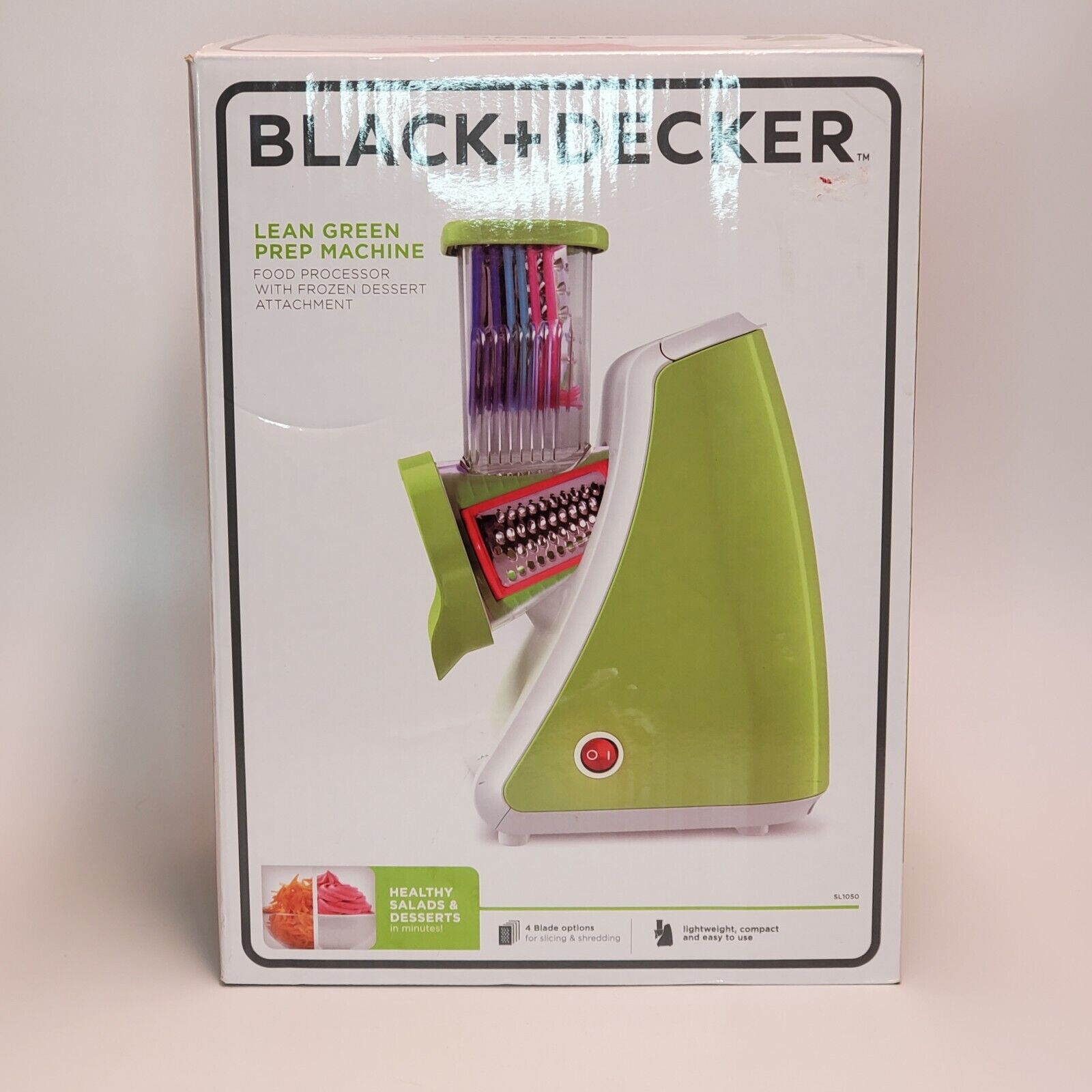 Black&Decker Lean Green Prep Machine Food Processor & Frozen Dessert Attachment