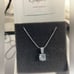 - Beautiful Brilliant Cut Lab Created Solitaire Diamond Silver Necklace