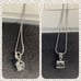 - Beautiful Brilliant Cut Lab Created Solitaire Diamond Silver Necklace