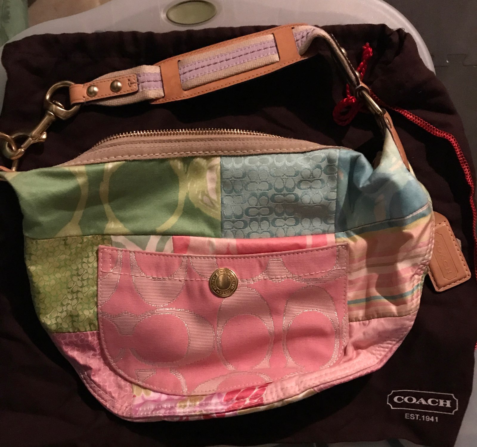 vintage Coach purse hobo patchwork