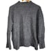 Pacas Women's Baby Alpaca Wool Blend Mock Neck Pullover Sweater Medium Gray Soft