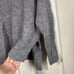Pacas Women's Baby Alpaca Wool Blend Mock Neck Pullover Sweater Medium Gray Soft