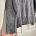 Pacas Women's Baby Alpaca Wool Blend Mock Neck Pullover Sweater Medium Gray Soft